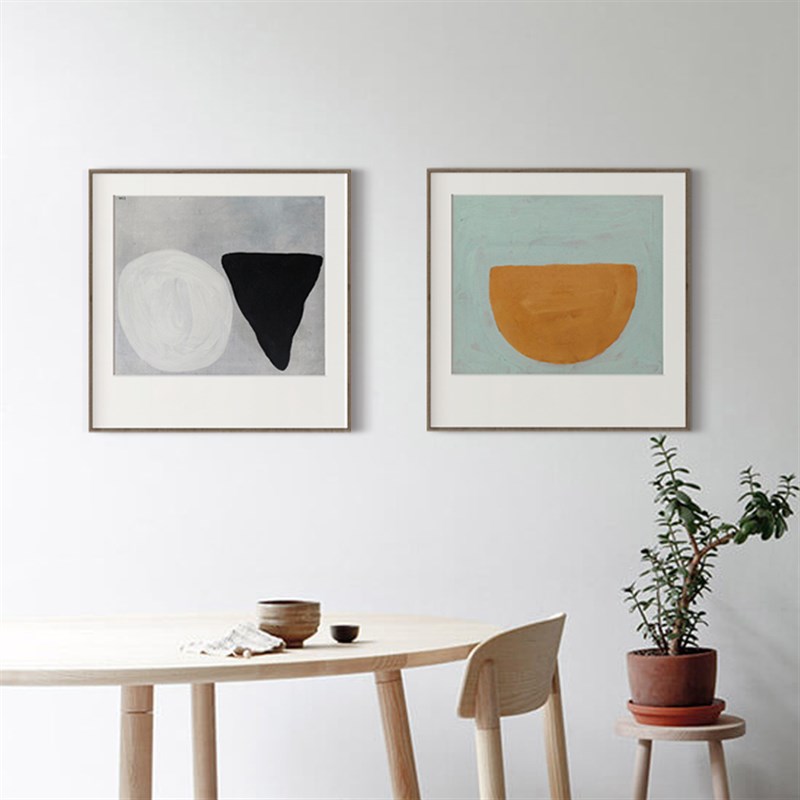 威廉斯科特抽象色块小众奶油风日式装饰挂画餐厅边桌艺术画餐厅原