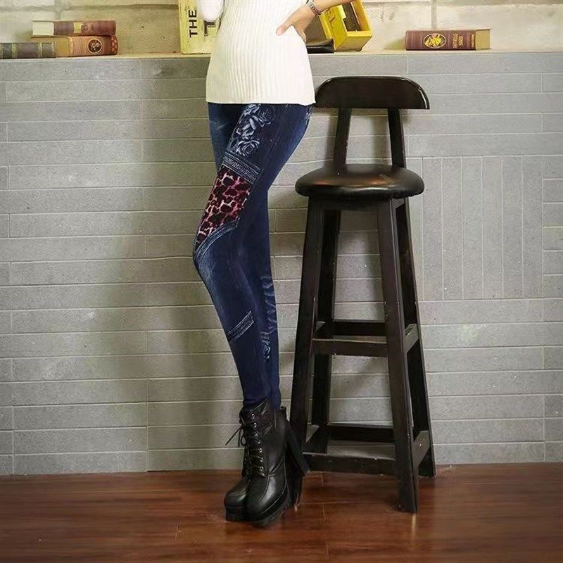 高弹力牛仔裤女妈妈打底裤女高腰外穿中年大码胖mm女裤春秋冬加绒,女装/女士精品,牛仔裤,淘宝优惠券,粉丝福利购,淘宝优惠卷