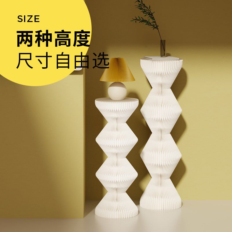 折学家展架展示架圆柱展台展会商用门店橱窗展示落地置物棱形展架