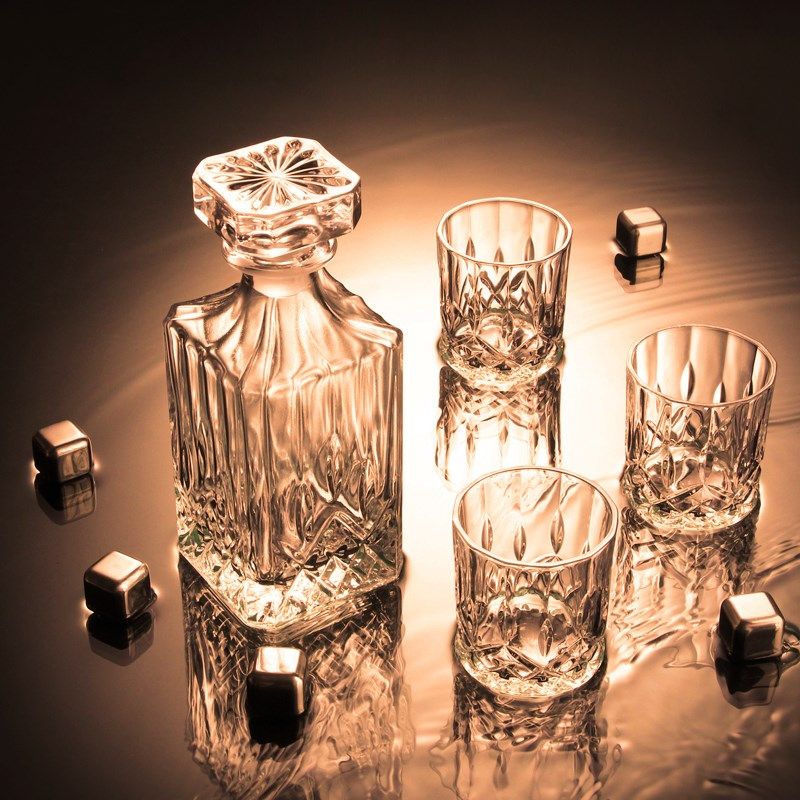 欧式无铅威士忌洋酒杯套装家用水晶玻璃XO酒樽醒酒器酒瓶带盖酒具