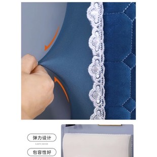床头套罩全包北欧风格 夹棉加绒床靠背防尘保护套罩可拆洗布艺 新款