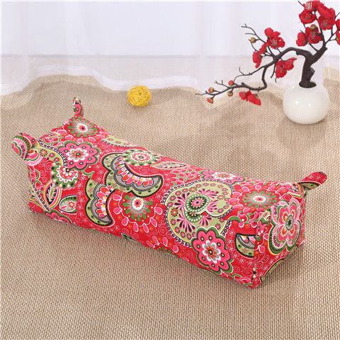 棉粗布老虎枕头套单人枕套艾草荞麦壳颈椎枕成人虎头枕皮枕套外皮