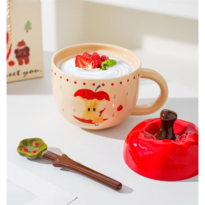 圣诞节礼物杯子陶瓷可爱马克杯伴手礼高颜值咖啡喝水杯平安夜礼盒