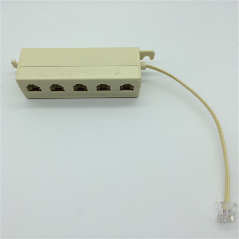 电话接线盒电话一分五孔 RJ11电话分线器分配器电话一转五分线盒