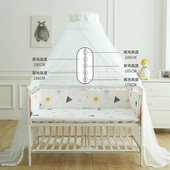 儿童婴儿床蚊帐全罩式 通用带支架小孩公主新生宝宝防蚊罩遮光落地