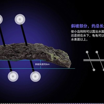 NOMO爬虫晒台晒背岛休息陆地大号乌龟浮岛水龟专用爬台深水浮台