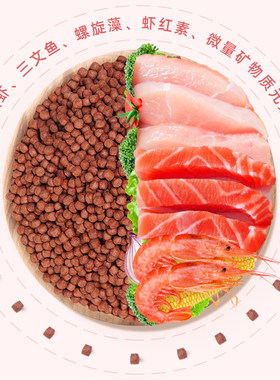 Deera上浮型观赏鱼饲料 增色热带鱼中型鱼专用鱼粮