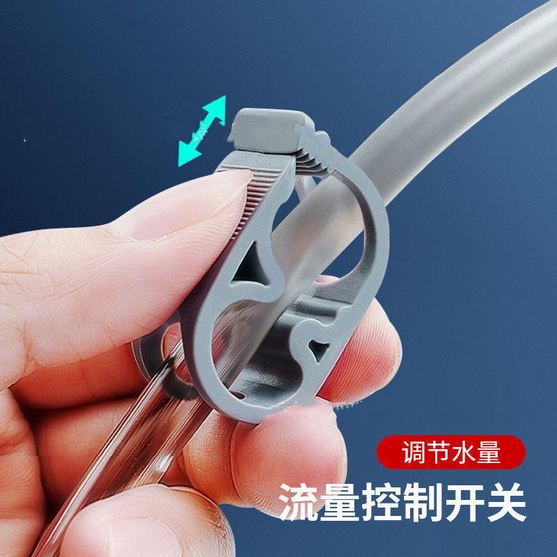 鱼缸换水器吸便器虹吸管抽水器吸鱼粪软管清洁清洗排水工具蓝色