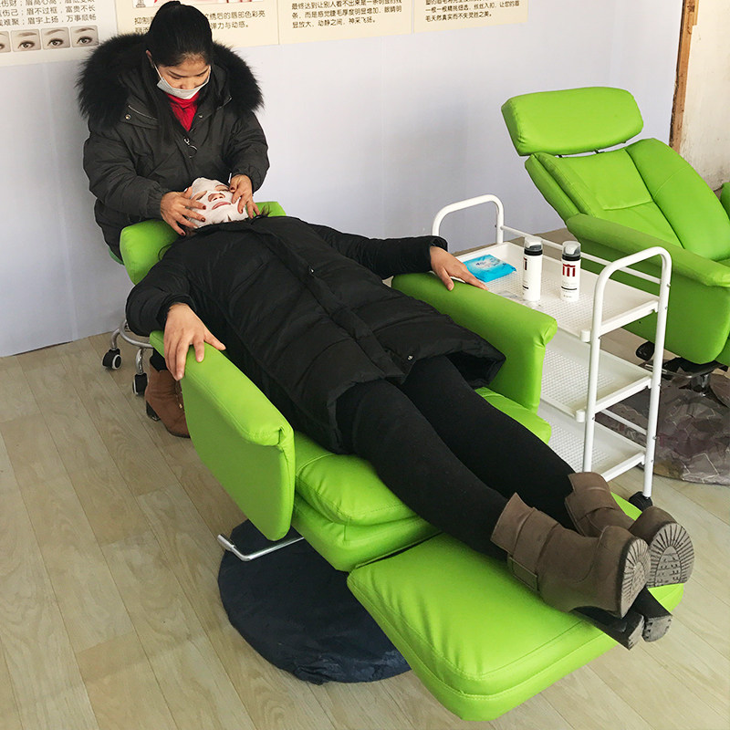 美容椅子可躺体验椅美睫美甲纹绣美发躺椅头可拆化妆刮脸头疗椅子