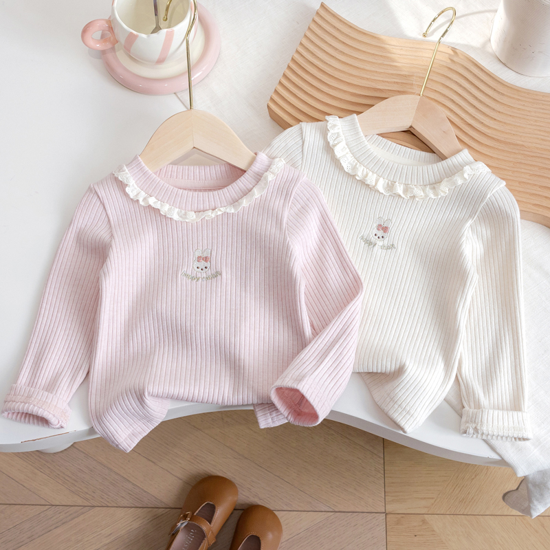 女童长袖t恤春秋洋气内搭打底衫