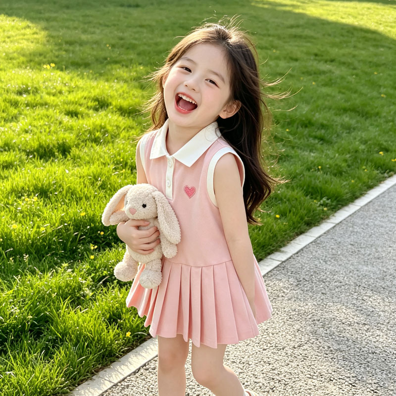 女童连衣裙夏季公主无袖背心裙子