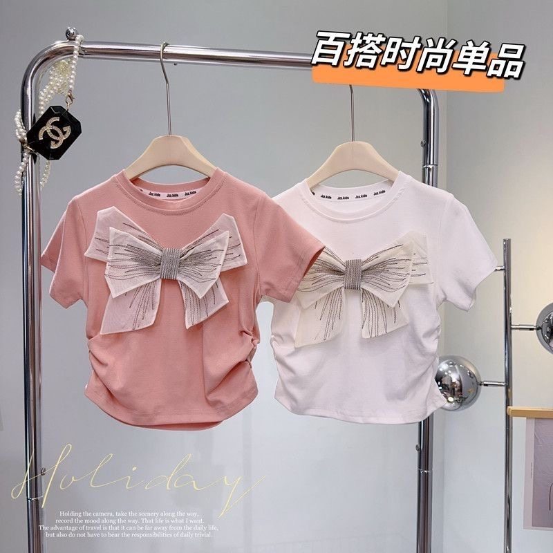 女童t恤短袖夏季中大童洋气上衣