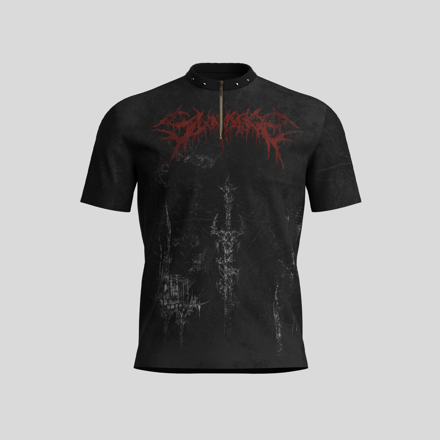 DreamBand『血色荆棘』&middot;t恤暗黑风男女通用短袖黑色朋克风街头风