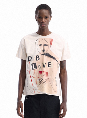 Dream BandSS2025新款人像T恤短袖纯棉t恤男设计感夏季宽松印花