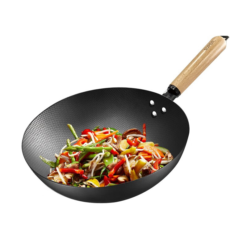 苏泊尔铁锅家用炒锅炒菜锅无涂层VC32RF01