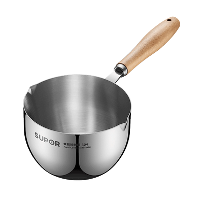 苏泊尔304不锈钢泼油小锅量勺