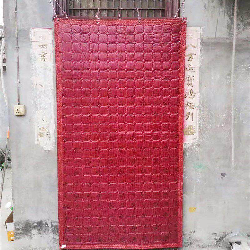 冬季农村红色棉帘子加厚家用防水隔断防风帆布门帘布料可印字挡风