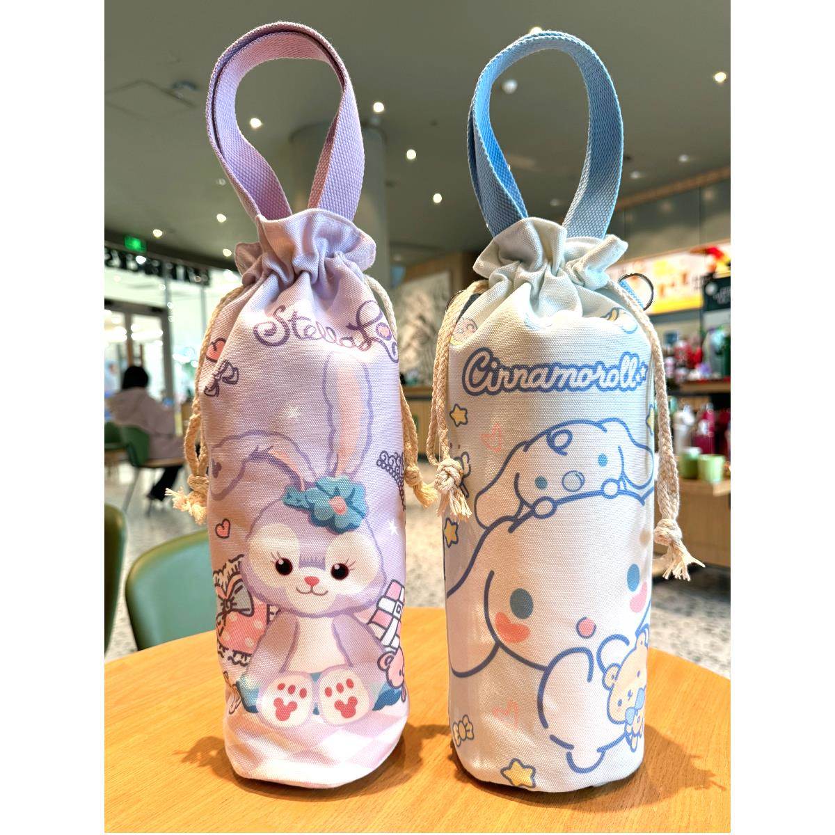 新疆包邮束口袋水壶收纳袋杯套帆布袋斜挎手提大号保温杯袋子背带