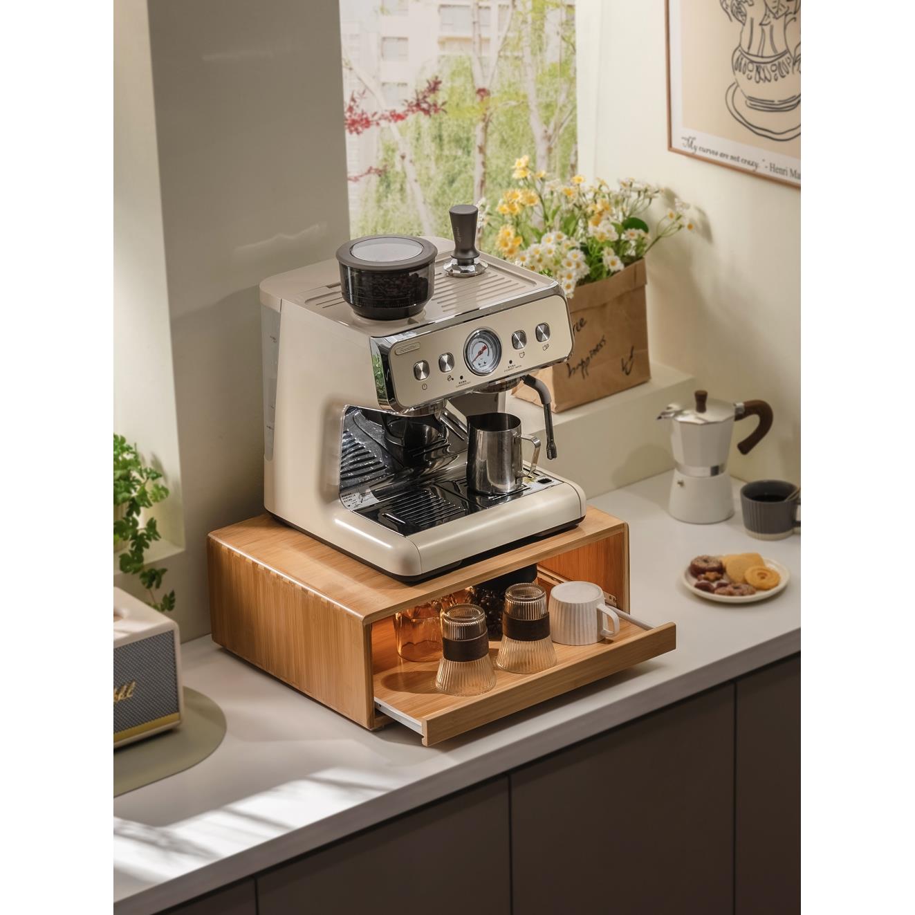 杯子收纳置物架桌面杯架水杯茶具储物架马克杯水吧台咖啡机置物架