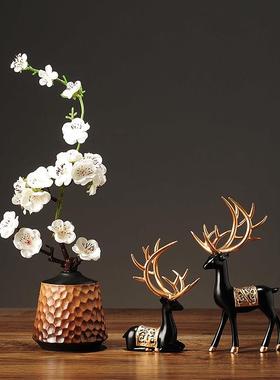 招财小麋鹿客厅酒柜架装饰摆饰家居创意欧式电视柜乔迁礼物玄关