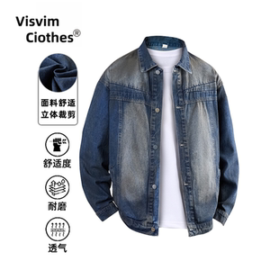 VISVIM BESSEL夹克男士2026新款春秋季休闲小众复古水洗牛仔外套