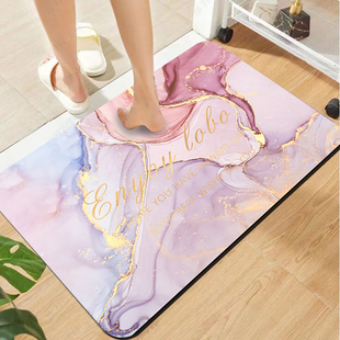 软硅藻泥吸水垫浴室地垫卫生间门口防滑速干脚垫门垫厕所家用地毯
