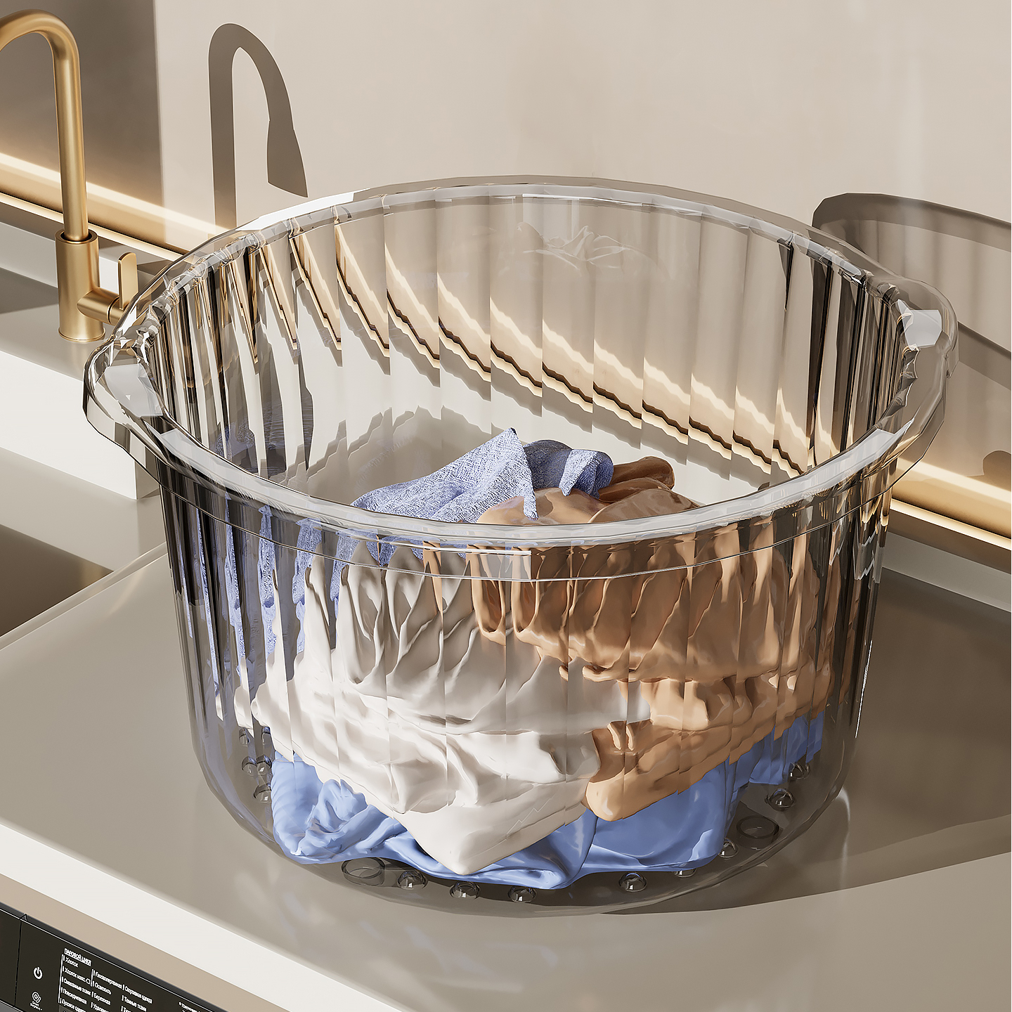 洗衣盆带搓衣板大容量加厚加深家用多功能洗衣桶洗衣服大盆塑料盆