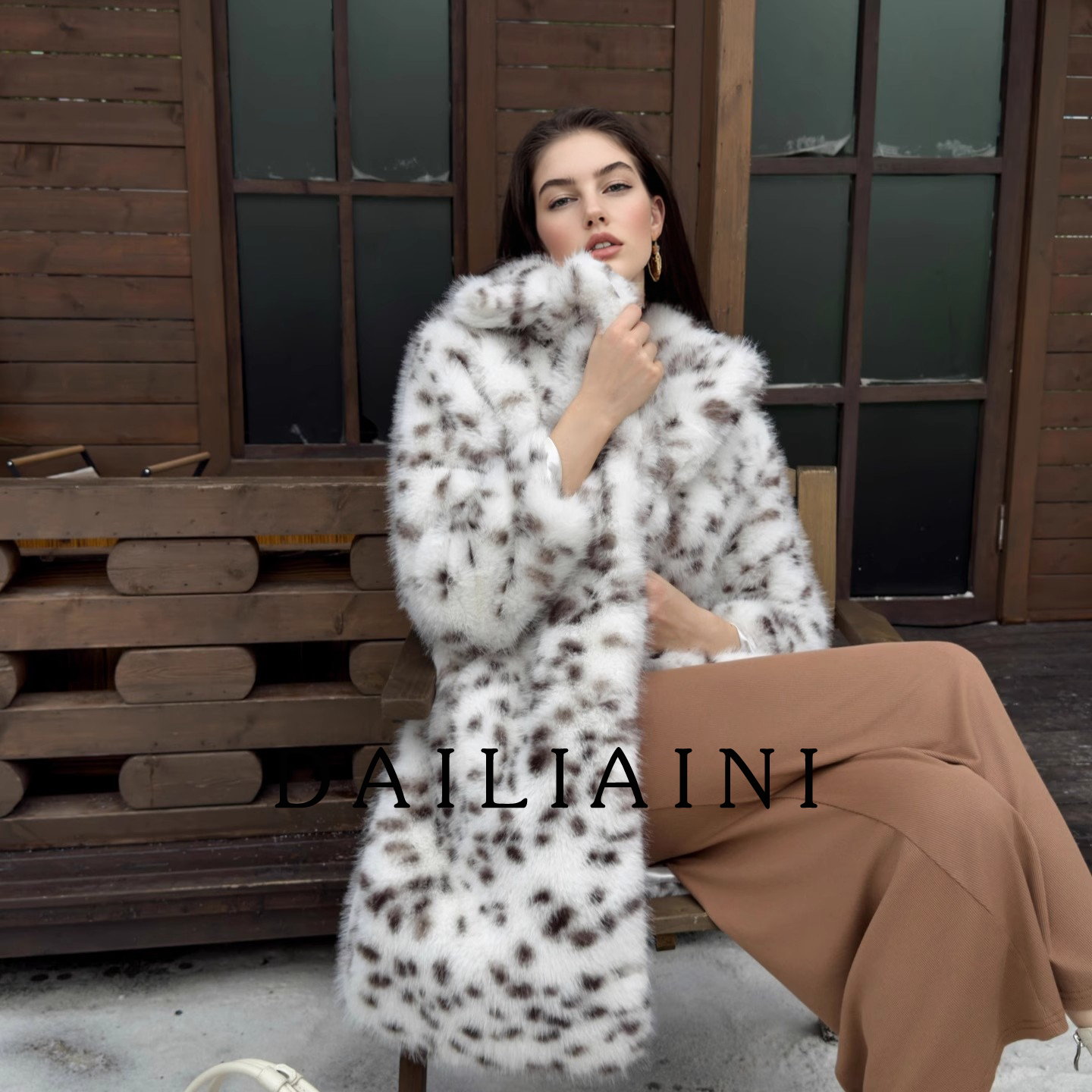2025新款山猫皮草大衣女超长款