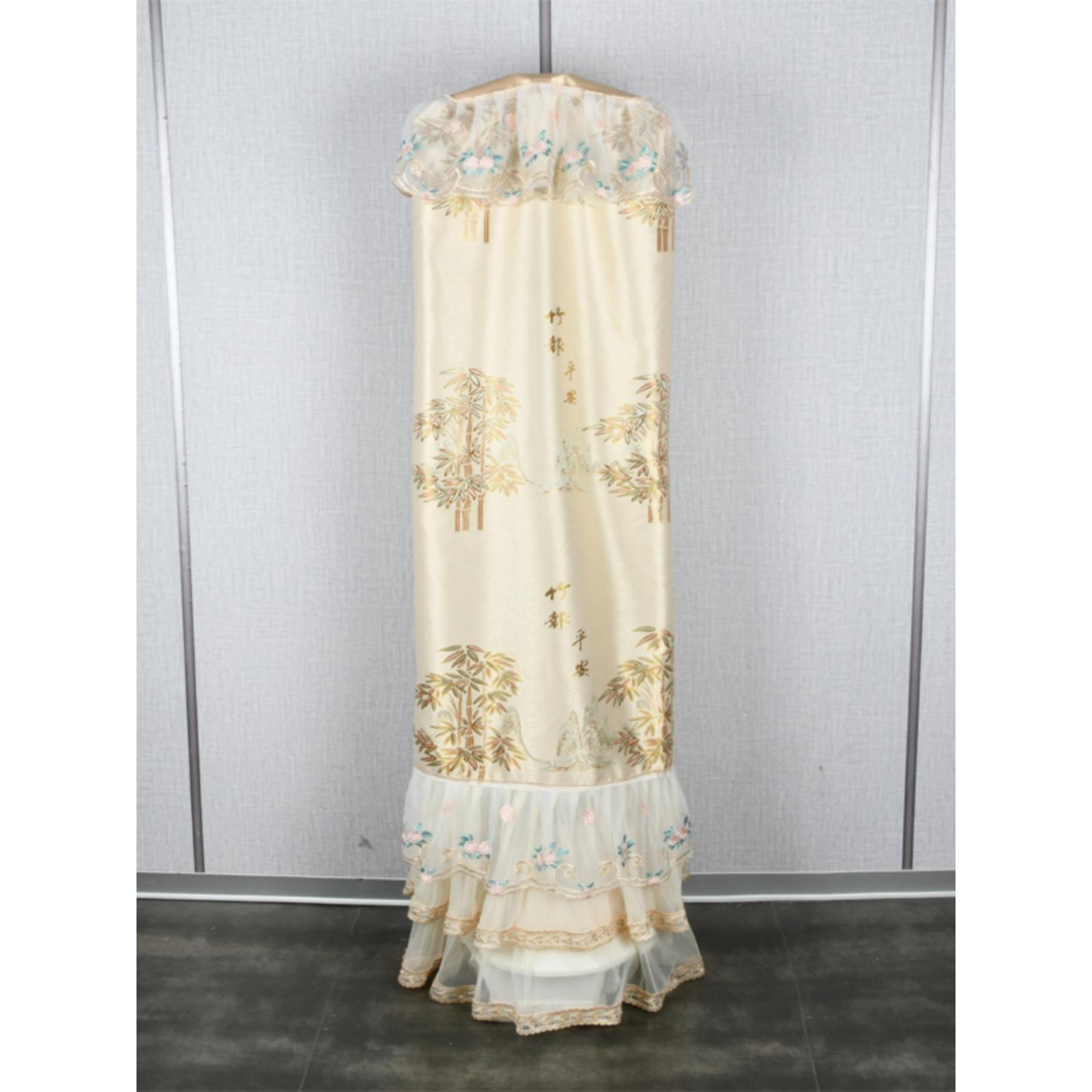 挂烫机防尘罩双杆家用单杆衣架圆柱罩烫熨斗韩版现代中式蕾丝布艺