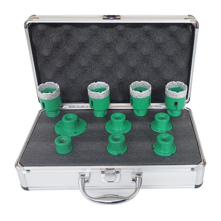真空钎焊金刚石钻头套装开孔器研磨棒倒角器定制工具箱套装