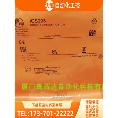 IFM IGS293 IGS247 IGS248 IGS290 易福门 现邮【议价】