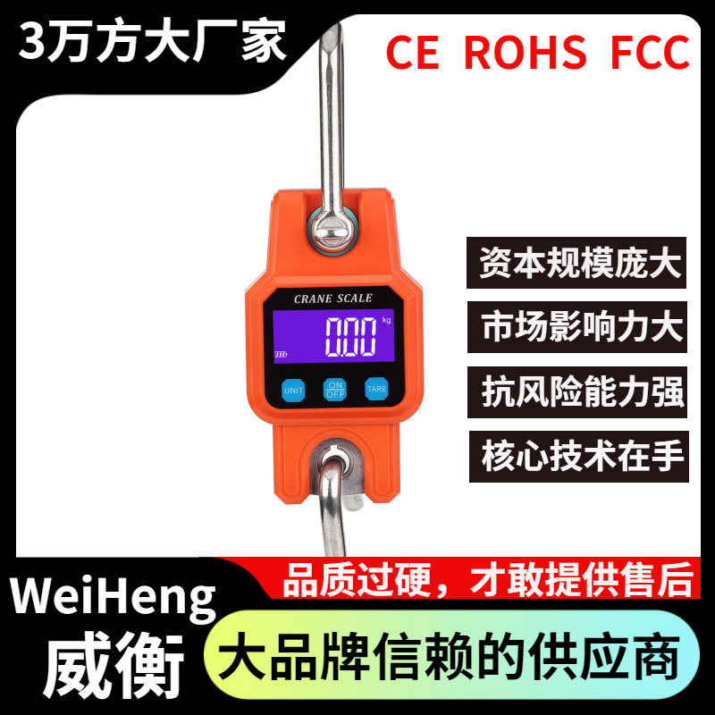 WeiHeng威衡电子称WH-C06充电手提称300公斤定制充电蓝牙吊秤