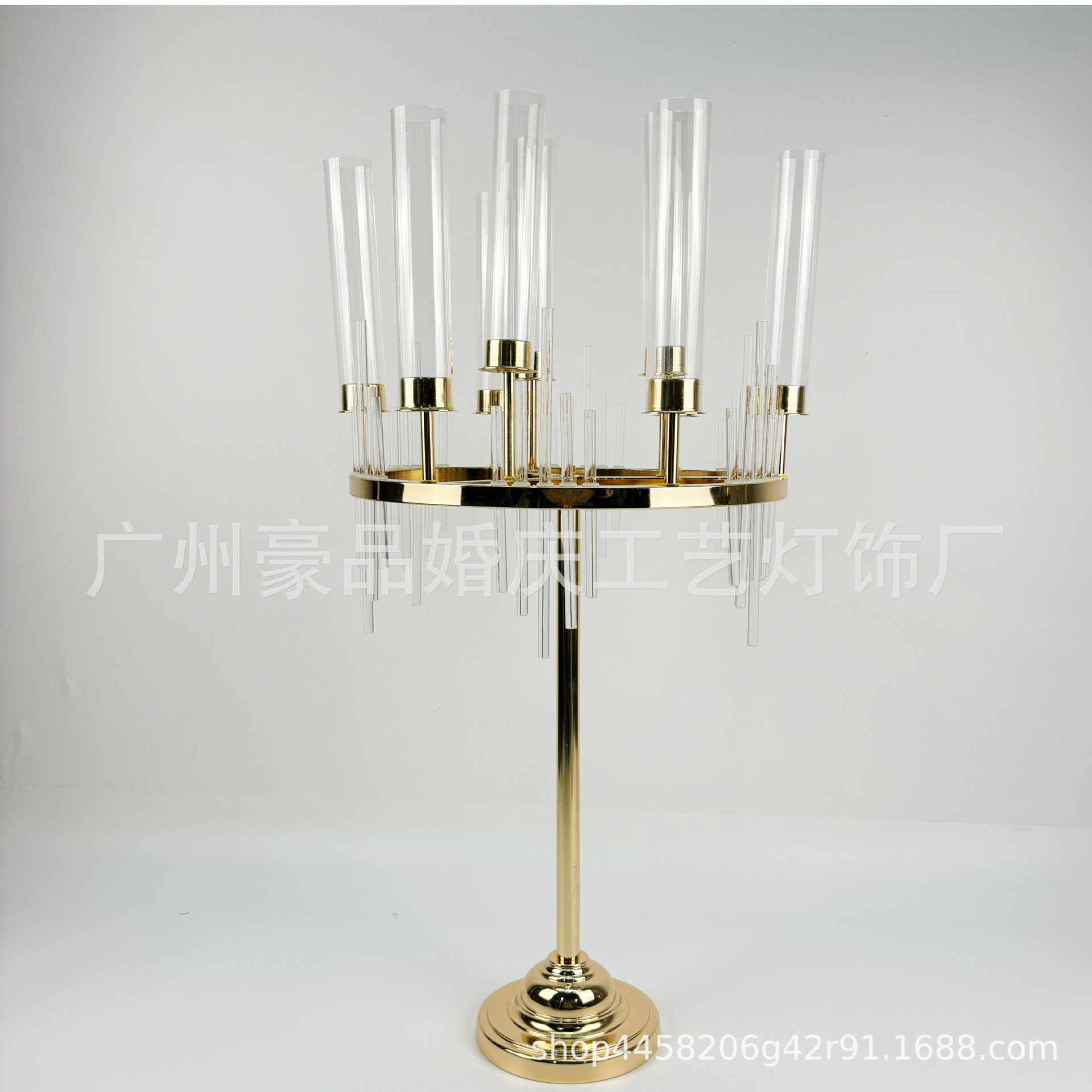 跨境婚庆九头烛台婚礼堂宴会厅酒店餐桌节日派对家居装饰路引摆件