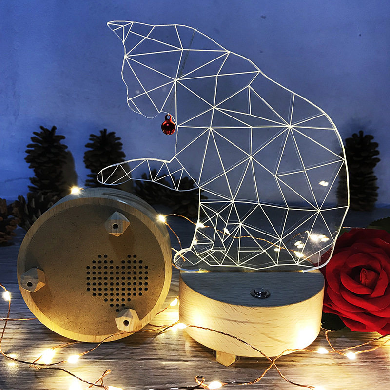 招手猫3D灯USB小夜灯 多种造型小夜灯厂家直供