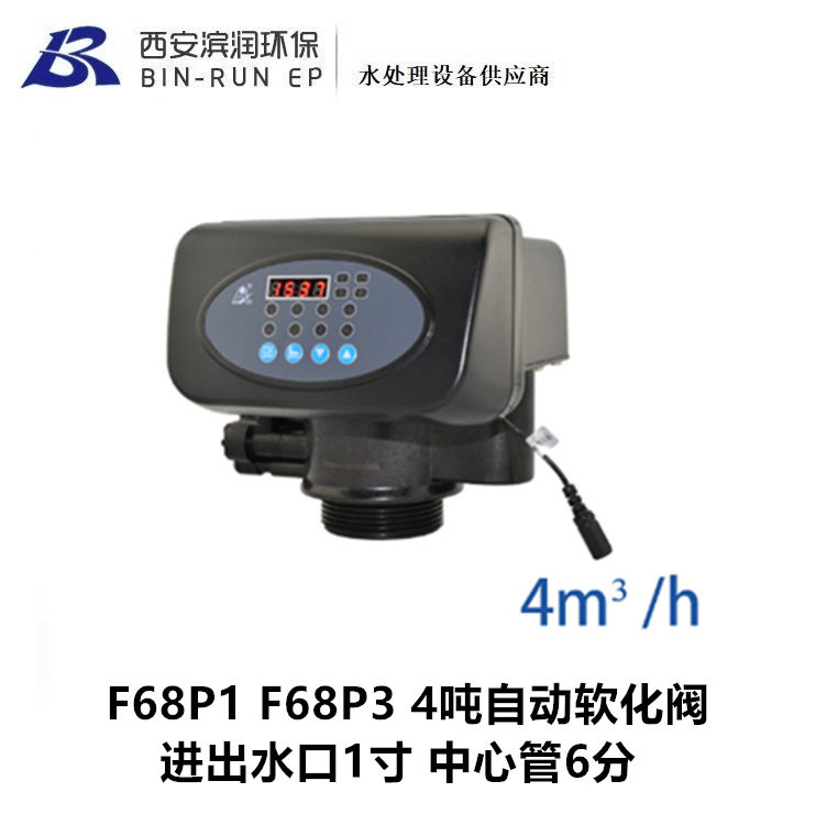 F68P1 F68P3 润新4吨自动软化阀可带旁通  进出水1寸 中心管6分图片