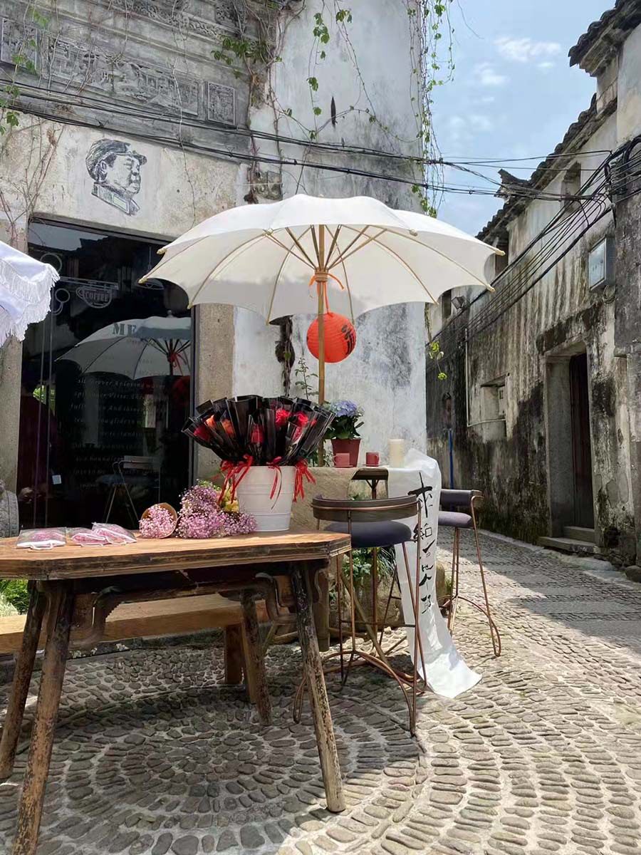 泰式户外遮阳伞别墅民宿大太阳伞露台花园沙滩白伞室外摆摊中新品