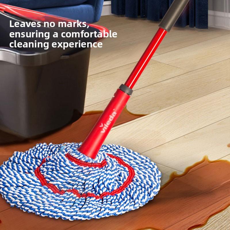 Vileda德国拖把，手洗新型家用旋转布条，自捻水拖把，一拖把清洁