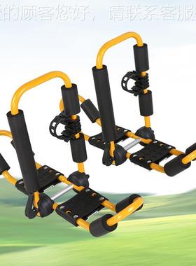 双向皮划顶车顶架便携式叠铝75339合金独木舟行李架折艇黄色冲浪