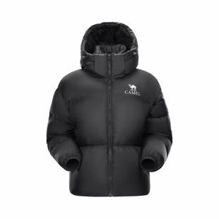 男女同款 CAMEL骆驼短款 羽绒服保暖防风连帽羽绒外套面包服B601款