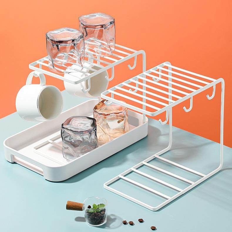 爆款杯架水杯置物架杯子收纳沥水茶杯分隔架茶具收纳架咖啡杯吧台,厨房/烹饪用具,抹布架/厨房清洁收纳架,淘宝优惠券,粉丝福利购,淘宝优惠卷