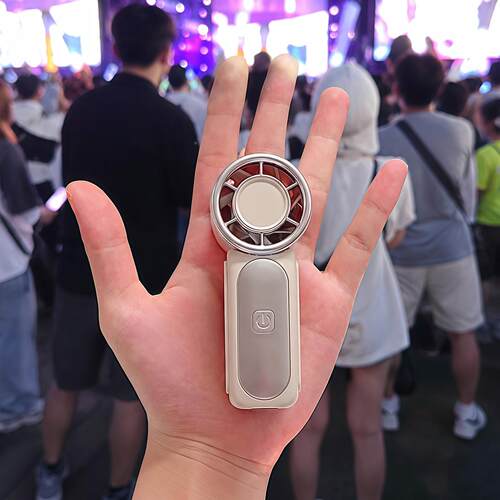 巴掌大！演唱会手持小风扇户外随身携带usb迷你风扇音乐节神器