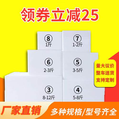 泡沫箱3号4号5号6号7号8号邮政泡沫箱快递冷冻保温箱盒子