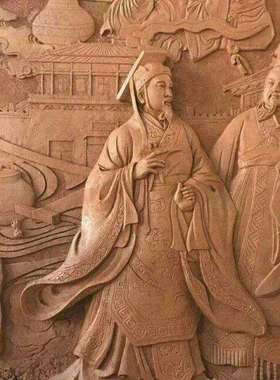 石膏定制客厅古代人物雕塑定做建筑花草浮雕酒店订壁画雕像摆件