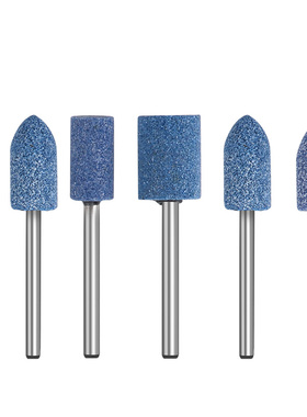 蓝刚玉砂轮磨头金属抛光玉器蓝色砂火石仔打磨头100pc袋装