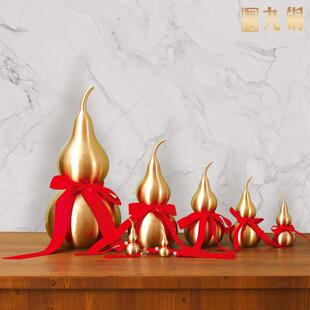 全铜葫芦摆件招财车饰挂件家居客厅店铺装饰工艺品把件铜制小礼品