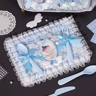 痛包diy材料包餐盘痛板素材朦胧梦境蕾丝花边谷美装饰二次元配件