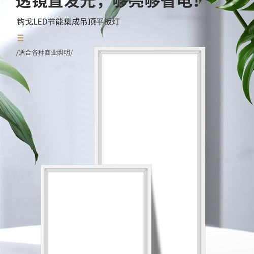 led平板灯集成吊顶灯600x600铝扣板石膏板面板灯30x60办公室30x30
