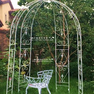 是2片 新款 拱门200元 铁艺藤月花架弓形玫瑰花架 价格 欧式