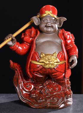 陶瓷天蓬元帅猪八戒摆件唐僧师徒四人装饰品车载家居室内中式创意