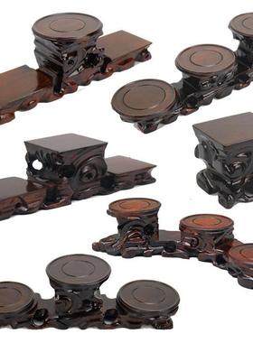 木座刻奇石根底座质紫砂壶花瓶花盆工艺品摆件木头托架